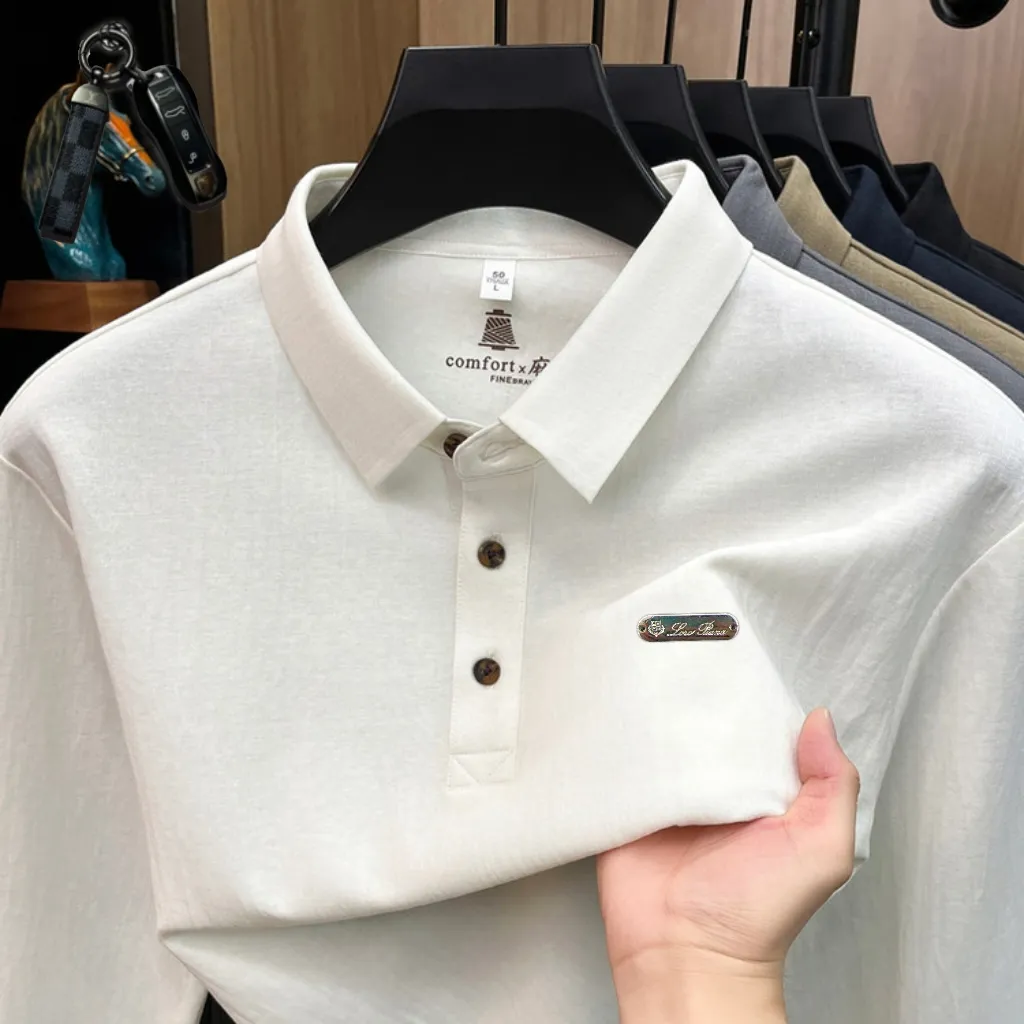 [LP] Long sleeves🎁Free BMW keychain🔑26 Autumn and Winter New Arrival high quality men's lapel POLO long sleeves, made of high quality mercerized cotton fabric, fashionable and elegant, warm and comfortable, delicate and textured to the touch, all details are made with advanced hardware craftsmanship LOGO on the chest, excellent reflection of three-dimensionality, in line with the brand's consistent design style ️Fashionable taste T-shirt with excellent upper body effect ️It can be worn casually or for business, and it can be worn alone without any problem! Sizes: M-4XL (maximum weight can be worn), please state your height and weight when placing an order.